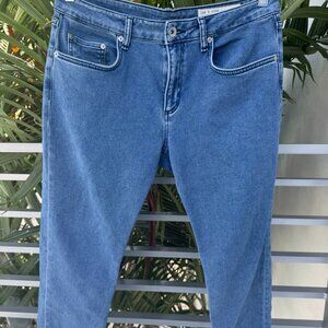 rag & bone dre low rise ankle sz 30 slim boyfriend crop medium blue